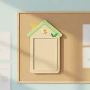 퍼니크 A4꽂이 1구게시판 집 원목 알림판 안내판 유치원 어린이집 환경구성 종이꽂이 교실