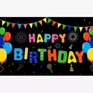 생일 현수막 해피벌스데이 유치원 배너 캠핑 칼라가랜더 송년회 파티용 기념일파티
