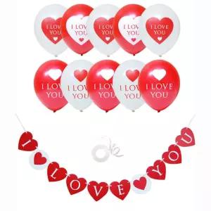 기념일 고백 풍선 가랜드 장식세트 하트 파티용품 깃발장식 산타 교회장식 장식배너