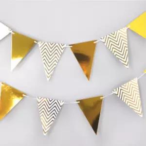 골드 깃발 가랜드 아이방 캠핑 2개 장식깃발 벽장식 겨울장식소품 교회장식 장식소품