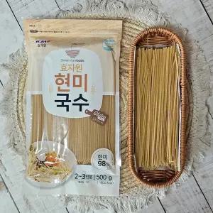 [효자원식품] 효자원 현미국수 500g 1봉 국내산 현미 잔치 비빔 열무국수 스파게티