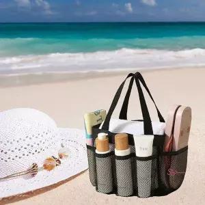 더커진 망사 물놀이 비치백 샤워 비취 수영 가방pqr394