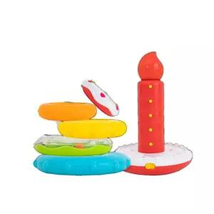 촉감시각자극 쌓기링 유아놀이 멜로디케익 지능발달 장난감 블록완구