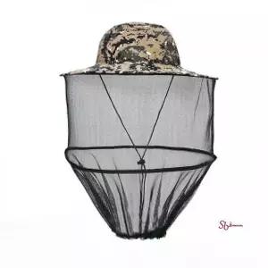 해충방지 낚시 픽셀카키 벌초모자 방충모자 모기장nop401