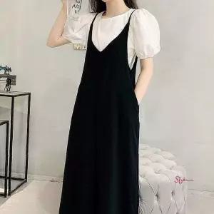 끈나시 점프슈트 통치마바지fgh217