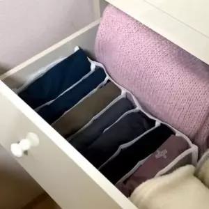 [생활] 메쉬 옷정리트레이 칸막이 서랍 정리함 7칸 중형