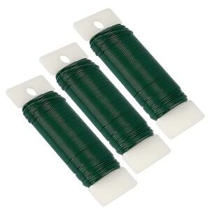 ABMO 꽃꽂이 와이어 3팩 114야드 22 게이지 그린 플로리스트 공예용 플렉시블 패들 크리스마스 리스 트리