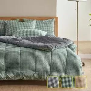침구싼곳 체크체크 밍크극세사 이불베개세트 SS 슈퍼싱글 3컬러