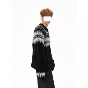 남성용 롱 니트 가을 상의 가디건 기모 스웨터 페어아일 카디건 긴팔 브이넥 BE3