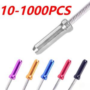 [호환품]10-1000개 자전거 라인 파이프 테일 엔드 캡 브레이크 변속기 케이블 팁 MTB 액세서리