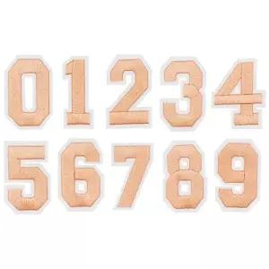 DIY 리폼 숫자패치 오렌지 자수 옷와펜 숫자 패치 와펜 리폼 수선 열접착 빈티지와펜