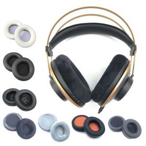 [호환품]AKG K52 K72 K92 K240 AKGK240 헤드폰 헤드셋 벨벳 이어 패드 용 교체 메모리 폼 쿠션 커버