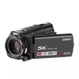 레트로캠코더 빈티지 카메라 비디오 ORDRO XV80 4K 12X 줌 디지털 캠코더 Vlog 사진 Camara