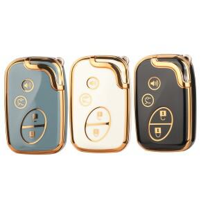 [호환품]Jingyuqin Lexus 호환 IS250 ES240 ES350 RX270 RX350 4 버튼 용 새 TPU 자동차 키 쉘 케이스 Fob