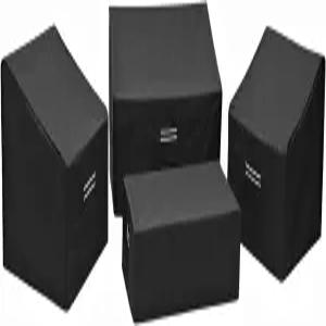 로리아노 파티오 가구 커버 4피스 야외 방수 세트 잔디 블랙