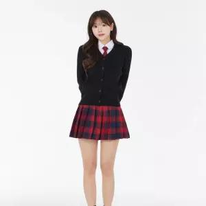 A라인 체크 테니스 스커트(레드) 교복 치마 유니폼 OPt8+1nzU