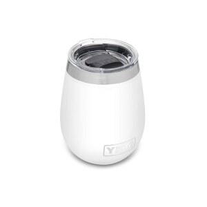 예티 램블러 10온스 와인 텀블러, 진공 단열, 매그슬라이더 뚜껑이 있는 스테인리스 스틸, 화이트