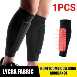 축구 신 가드 패드 벌집 달리기 다리 종아리 보호 장비 실드 슬리브 야외 스포츠 지지 1 개