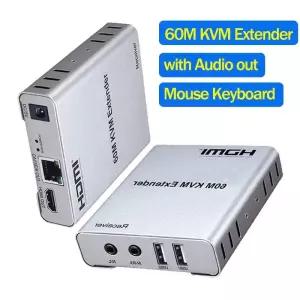 HDMI무선송수신기 1080P HDMI KVM 이더넷 RJ45 CAT5E6 케이블 60M USB 송신기 수신기 마우스 키보드