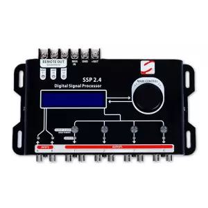 사운드피 SSP 2.4 디지털 신호 프로세서 및 이퀄라이저 - 15밴드 그래픽 EQ 12개 프리셋 차량 오디오
