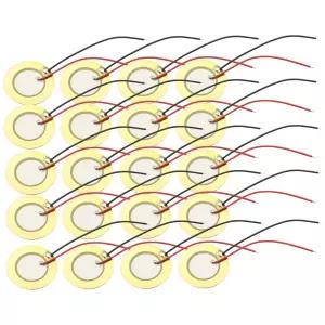 20PCS 27mm 피에조 요소 경보기 센서 트리거 드럼 디스크 와이어 구리 압전