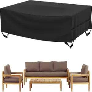 벨웨이 파티오 가구 커버 야외 방수 직사각형 테이블 의자 소파 세트 108인치 Lx82 Wx28 H 지퍼 운반 가방