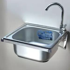 벽걸이 스텐 싱크대 초미니 스테인레스 소형 간이 싱크볼 세면대 선반 상부