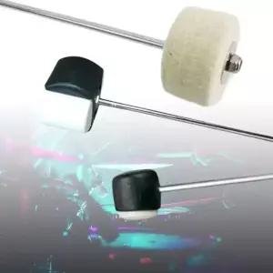 드럼채 드럼스틱 말렛 드럼 교체용 베이스 페달 비터 금속 펠트