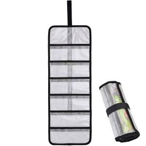 MOPHOEXII 롤업 낚시 루어 랩 세트 내구성 루어 백 6 포켓 PVC 보호 커버 소금물 고리 커버 패브릭 루어 프로텍터 트롤링 루어 태클 박스