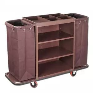 룸메이드 카트 객실 청소 호텔 수건 업소용 4인치 린넨카트