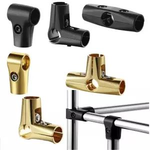 메꾸라 블랙 골든 OD 25mm 알루미늄 합금 원형 튜브 파이프 조인트 커넥터 부품 랜딩 에어링 랙 싱글