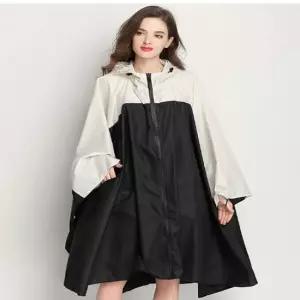 공용 남녀 방수 케이프형 우의 라이더 레인코트 비옷