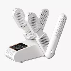 작업화용 부츠 건조기 열 송풍기가 있는 신발 장갑 및 워머 - UV 이중 광원 정화 지능형 타이머 흰색