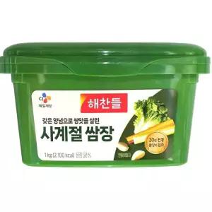 해찬들 사계절 쌈장 1KG 12개 한식조미료