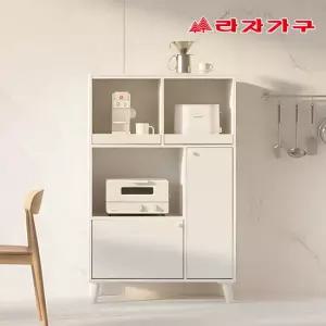 라자가구 온담 높은 멀티 홈바 주방수납장 슬라이드 홈카페 틈새 선반장 800