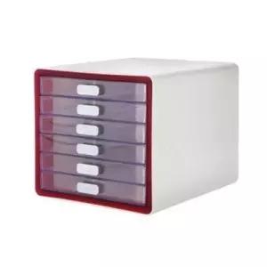 [JED] 문서보관서랍 레드 6단 정리수납함