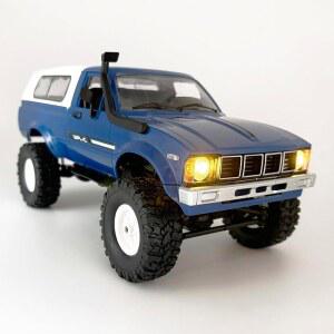 Apawband RC 크롤러 WPL C24 RC 록 크롤러 RC 트럭 4x4 오프로드 RTR, 1/16 스케일 리모컨 트럭 전 지형 2.4GHz, 비례 스티어링 LED 조명 취미 장난감