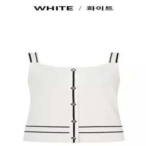 [더아이잗]배색 슬리브리스 풀오버 니트 IN5M1PO74_CC