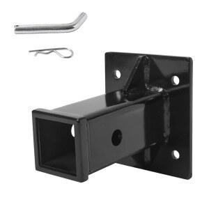 2인치 히치 월 마운트, 트레일러 히치 리시버 플레이트 튜브, 자전거 및 화물 랙 걸이식 차고 정리함, 유니버설 토버 히치 익스텐더, 최대 적재량 15000LBS