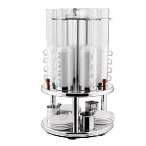 회전 커피잔 뷔페 접시 호텔 보관대 컵 진열대 레스토랑