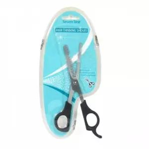 스텐 빗달린 헤어미용가위 미용실용 앞머리자르기