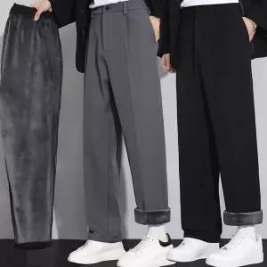 [RIZPICK]TBZ 루즈핏융기모슬랙스팬츠 스판 융기모 겨울 슬랙스