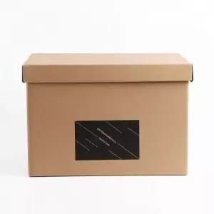 크라프트 20L 정리박스 수납상자 종이정리함 플랜