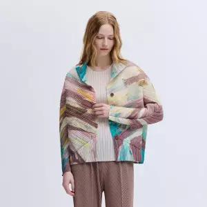 [롯데백화점]플리츠미 멜로우 마블 숄 카라 버튼 자켓_EPJKS026002