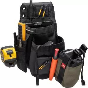 다이아몬드백 클라보 X 파우치 - 내구성 및 내마모성 전기 공구 총 포켓 2개 내부 슬롯 외부 3개 D-링