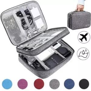 데이터 케이블 보관 가방 방수 휴대용 USB C 라인 충전기 디지털 전자 헤드폰 플러그 여행용 정리함
