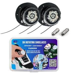 SJZQ 회전 자동 잠금 노타이 신발끈 48인치 노브 스타일 노타이 신발끈, 스니커즈 타이리스 신발끈 유니 신발끈