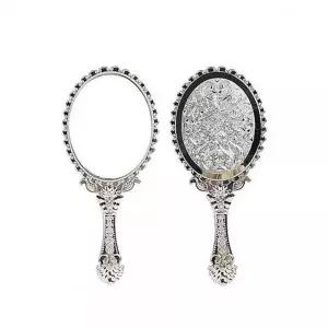 [RIZPICK]미미 공주경 대 실버 손거울 화장거울 스탠드거울