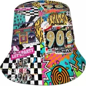 남성용 레트로 패션 80년대 90년대 버킷햇 여성용 재미있는 여름 해변 낚시 모자 포장 가능 야외 태양