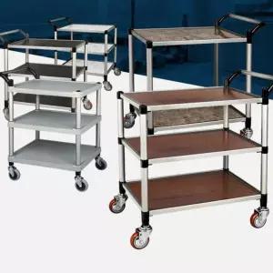 [RIZPICK]업소용 다용도 트롤리 카트 3단 서빙 2단 주방 웨곤 무빙카트